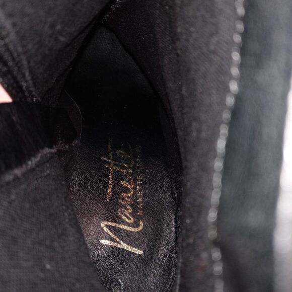 Nanette Lepore Black Suede Embroidered Lilly Ankle - Picture 9 of 12